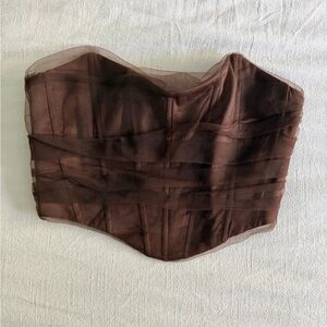 Zara Brown Crop Top